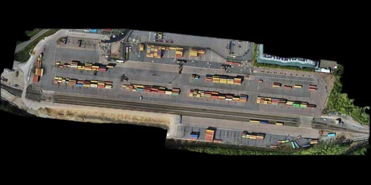 Top view of a 2D orthomosaic map