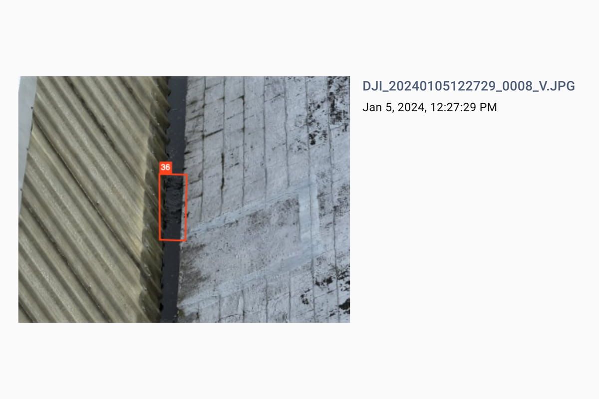 Commercial roof survey example